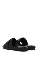 Kadın Siyah Deri Comfort Terlik | Derimod Kadın Siyah Deri Comfort Terlik | Derimod