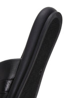 Kadın Siyah Deri Comfort Terlik | Derimod Kadın Siyah Deri Comfort Terlik | Derimod