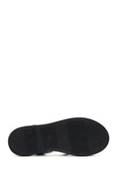 Kadın Siyah Bilekten Bantlı Deri Comfort Sandalet | Derimod Kadın Siyah Bilekten Bantlı Deri Comfort Sandalet | Derimod