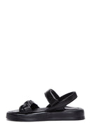 Women's Black Ankle Strap Leather Comfort Sandals | Derimod Women's Black Ankle Strap Leather Comfort Sandals | Derimod