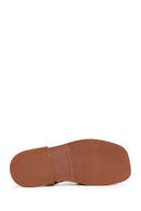 Women's Tan Ankle Strap Leather Comfort Sandals | Derimod Women's Tan Ankle Strap Leather Comfort Sandals | Derimod