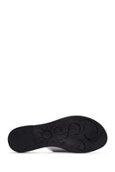 Women's Silver Leather Slippers | Derimod Women's Silver Leather Slippers | Derimod