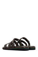 Women's Green Leather Comfort Slippers | Derimod Women's Green Leather Comfort Slippers | Derimod