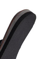 Kadın Siyah Deri Comfort Terlik | Derimod Kadın Siyah Deri Comfort Terlik | Derimod