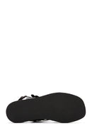 Women's Black Ankle Strap Flip Flop Leather Comfort Sandals | Derimod Women's Black Ankle Strap Flip Flop Leather Comfort Sandals | Derimod