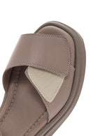 Women's Mink Ankle Strap Leather Comfort Sandals | Derimod Women's Mink Ankle Strap Leather Comfort Sandals | Derimod