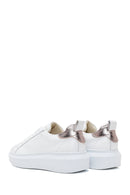 Women's White Lace-Up Leather Sneaker | Derimod Women's White Lace-Up Leather Sneaker | Derimod