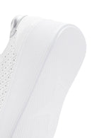 Kadın Beyaz Kalın Tabanlı Bağcıklı Deri Sneaker | Derimod Kadın Beyaz Kalın Tabanlı Bağcıklı Deri Sneaker | Derimod