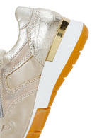 Women's Gold Laced Side Zipper Leather Sneaker | Derimod Women's Gold Laced Side Zipper Leather Sneaker | Derimod