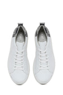 Kadın Beyaz Kalın Tabanlı Bağcıklı Deri Sneaker | Derimod Kadın Beyaz Kalın Tabanlı Bağcıklı Deri Sneaker | Derimod