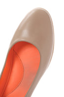 Derimod Flex Women's Beige Leather Ballerinas | Derimod Derimod Flex Women's Beige Leather Ballerinas | Derimod