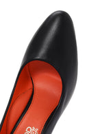 Derimod Flex Kadın Siyah Kalın Topuklu Deri Ayakkabı | Derimod Derimod Flex Kadın Siyah Kalın Topuklu Deri Ayakkabı | Derimod