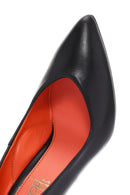 Kadın Siyah İnce Topuklu Deri Stiletto | Derimod Kadın Siyah İnce Topuklu Deri Stiletto | Derimod