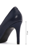 Kadın Lacivert İnce Topuklu Deri Stiletto | Derimod Kadın Lacivert İnce Topuklu Deri Stiletto | Derimod