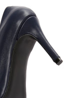 Kadın Lacivert İnce Topuklu Deri Stiletto | Derimod Kadın Lacivert İnce Topuklu Deri Stiletto | Derimod