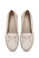 Women's Beige Leather Loafer | Derimod Women's Beige Leather Loafer | Derimod