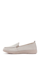 Kadın Krem Deri Comfort Loafer | Derimod Kadın Krem Deri Comfort Loafer | Derimod