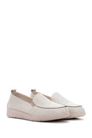 Kadın Krem Deri Comfort Loafer | Derimod Kadın Krem Deri Comfort Loafer | Derimod