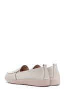 Kadın Krem Deri Comfort Loafer | Derimod Kadın Krem Deri Comfort Loafer | Derimod