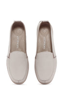 Kadın Krem Deri Comfort Loafer | Derimod Kadın Krem Deri Comfort Loafer | Derimod