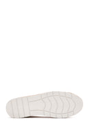 Women's Beige Leather Comfort Loafer | Derimod Women's Beige Leather Comfort Loafer | Derimod