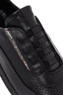Kadın Siyah Bağcıklı Deri Comfort Ayakkabı | Derimod Kadın Siyah Bağcıklı Deri Comfort Ayakkabı | Derimod