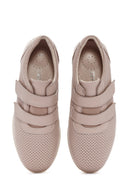 Kadın Vizon Kalın Topuklu Deri Comfort Ayakkabı | Derimod Kadın Vizon Kalın Topuklu Deri Comfort Ayakkabı | Derimod