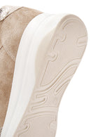 Women's Beige Lace-up Leather Sneaker | Derimod Women's Beige Lace-up Leather Sneaker | Derimod