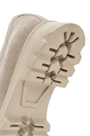 Women's Beige Suede Leather Masculine Loafer | Derimod Women's Beige Suede Leather Masculine Loafer | Derimod