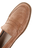 Kadın Pudra Süet Deri Maskülen Loafer | Derimod Kadın Pudra Süet Deri Maskülen Loafer | Derimod