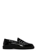 Women's Black Patent Leather Masculine Loafer | Derimod Women's Black Patent Leather Masculine Loafer | Derimod