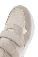 Kadın Bej Kalın Topuklu Bantlı Deri Sneaker | Derimod Kadın Bej Kalın Topuklu Bantlı Deri Sneaker | Derimod