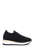 Derimod Zero Women's Black Thick Soled Stone Sneaker | Derimod Derimod Zero Women's Black Thick Soled Stone Sneaker | Derimod