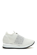 Derimod Zero Women's White Thick Soled Stone Sneaker | Derimod Derimod Zero Women's White Thick Soled Stone Sneaker | Derimod