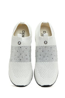 Derimod Zero Women's White Thick Soled Stone Sneaker | Derimod Derimod Zero Women's White Thick Soled Stone Sneaker | Derimod