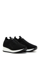 Derimod Zero Women's Black Thick Soled Stone Sneaker | Derimod Derimod Zero Women's Black Thick Soled Stone Sneaker | Derimod