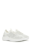 Derimod Zero Women's White Thick Soled Stone Sneaker | Derimod Derimod Zero Women's White Thick Soled Stone Sneaker | Derimod