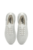 Derimod Zero Women's White Thick Soled Stone Sneaker | Derimod Derimod Zero Women's White Thick Soled Stone Sneaker | Derimod
