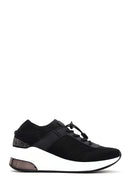 Derimod Zero Kadın Siyah Kalın Tabanlı Bağcıklı Sneaker | Derimod Derimod Zero Kadın Siyah Kalın Tabanlı Bağcıklı Sneaker | Derimod