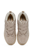 Women's Beige Stone Sneaker | Derimod Women's Beige Stone Sneaker | Derimod