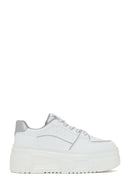 Women's White Thick Soled Sneaker | Derimod Women's White Thick Soled Sneaker | Derimod