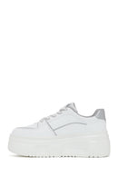 Women's White Thick Soled Sneaker | Derimod Women's White Thick Soled Sneaker | Derimod