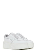 Women's White Thick Soled Sneaker | Derimod Women's White Thick Soled Sneaker | Derimod