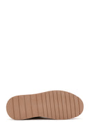 Women's Beige Thick Soled Stone Laced Sneaker | Derimod Women's Beige Thick Soled Stone Laced Sneaker | Derimod