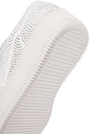 Women's White Thick Soled Stone Sneaker | Derimod Women's White Thick Soled Stone Sneaker | Derimod