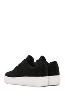 Women's Black Thick Soled Stone Sneaker | Derimod Women's Black Thick Soled Stone Sneaker | Derimod