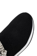 Derimod Zero Kadın Siyah Kalın Tabanlı Taş Detaylı Sneaker | Derimod Derimod Zero Kadın Siyah Kalın Tabanlı Taş Detaylı Sneaker | Derimod