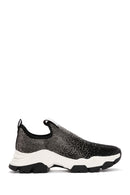 Derimod Zero Kadın Siyah Kalın Tabanlı Taşlı Sneaker | Derimod Derimod Zero Kadın Siyah Kalın Tabanlı Taşlı Sneaker | Derimod