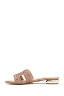 Women's Beige Stone Slippers | Derimod Women's Beige Stone Slippers | Derimod