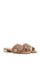 Women's Beige Stone Slippers | Derimod Women's Beige Stone Slippers | Derimod